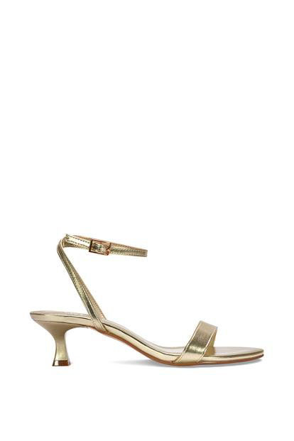 Black 'Antonia' Kitten Low Heel Strappy Sandal Two Part Heeled Shoes