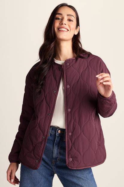 Purple Cleadon Relaxed Fit Shower Resistant Jacket