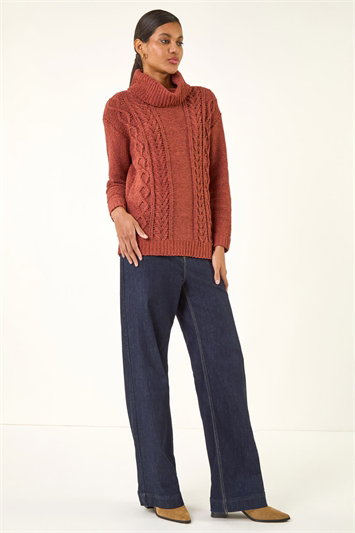 Chenille Roll Neck Knit Jumper 16245881