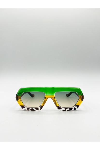 Multi Cross-Border Flat Sunglasses In Multi Print