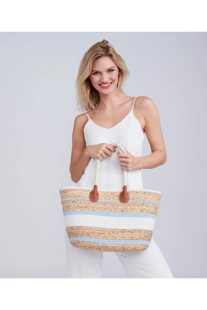Cream Pascal - Straw Tote Bag