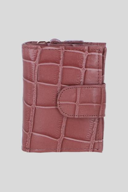 Black Real Leather Rfid Protected Trifold Purse