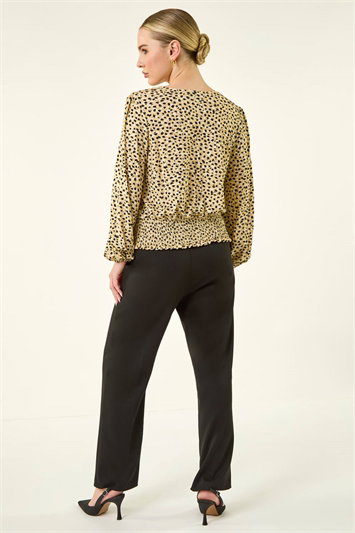 Petite Printed Shirred Band Top 19503288