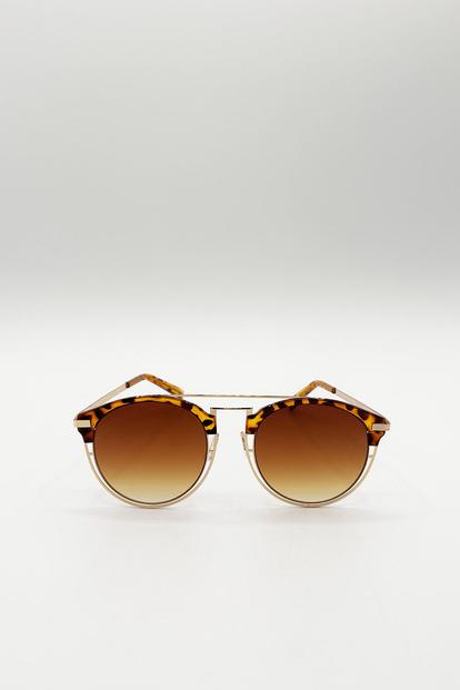 Brown Brown Tortoise Sunglasses With Brown Lenses