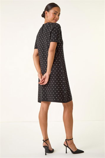 Petite Polka Dot Knit Dress 14790408