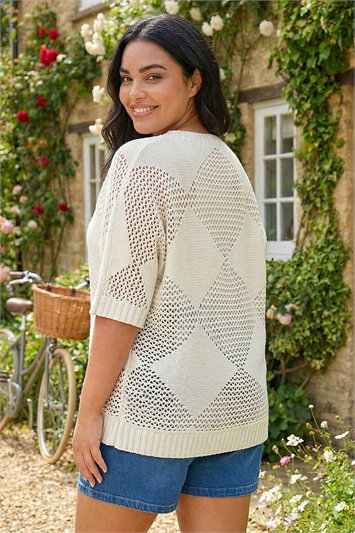 Curve Metallic Diamond Knit Top 16196138