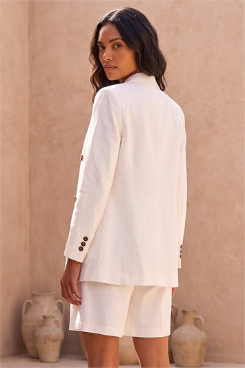 Cotton Double Breasted Collar Jacket 15026338