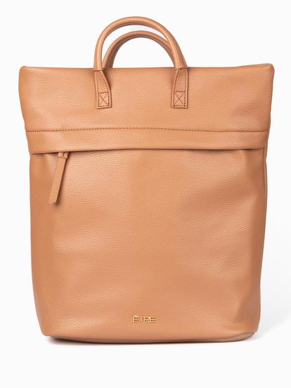 Pink Top Handle Faux Leather Backpack