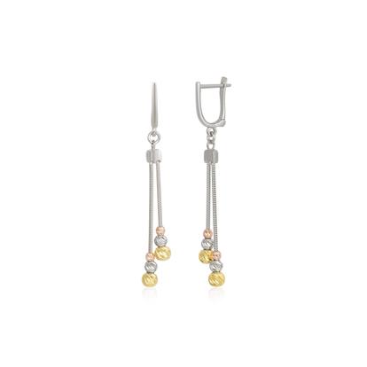 Metallic Dorissa Sterling Silver Drop Earring Multicolor Beads
