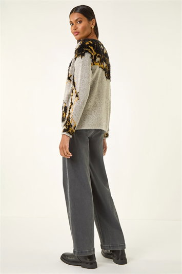 Fluffy Textured Knit Cardigan 16222036