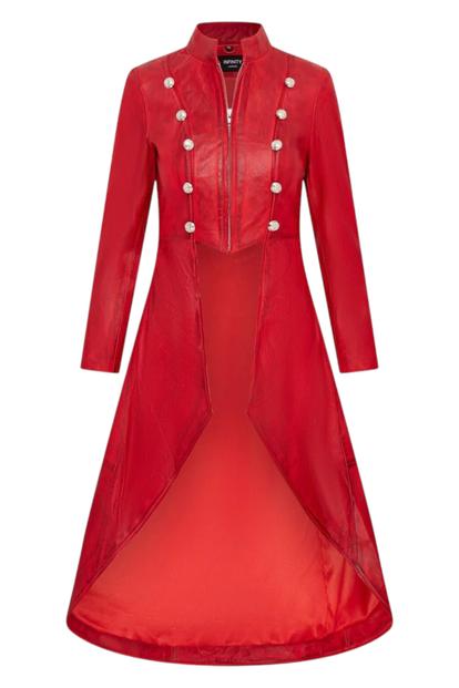 Black Gothic Full Edwardian Leather Coat