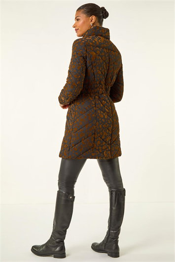 Animal Flock Detail Padded Coat 12038314