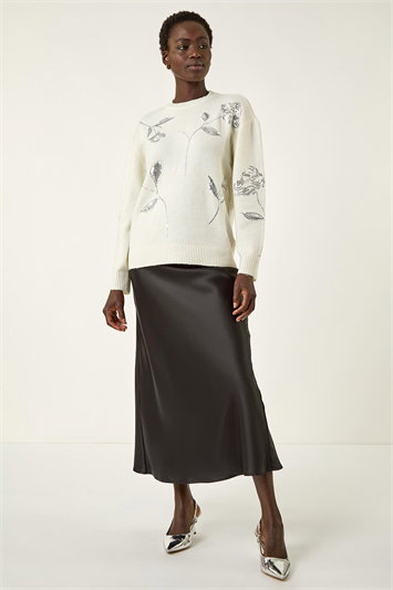 Floral Sparkly Knit Jumper 16239438