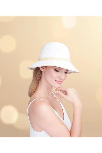 White Cassini - Straw Bucket Hat