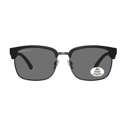 Black Round Matte Black Gunmetal Grey Polarized Mp192