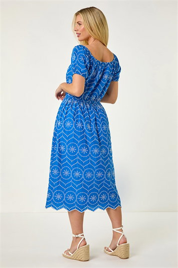 Petite Contrast Embroidery Dress 14668380