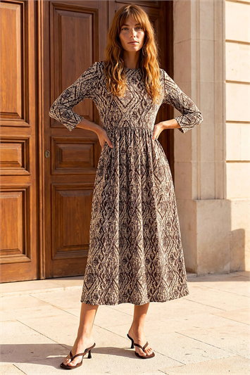 Aztec Print Midi Dress 14956920