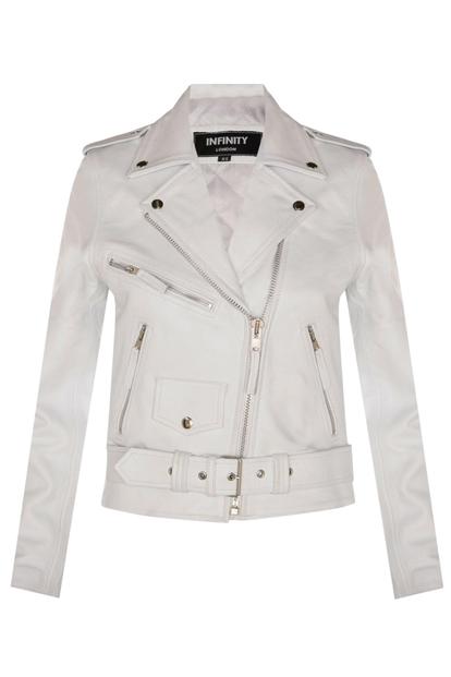 Womens Leather Biker Jacket - Mansfield M000085680