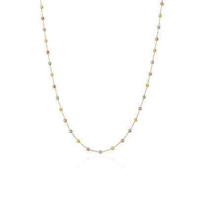 Metallic Dorissa Multicolour Sterling Silver Beaded Single Necklace