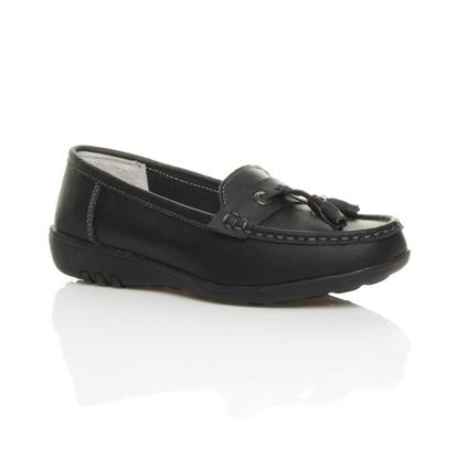 Black Comfort Boat Shoes Loafers