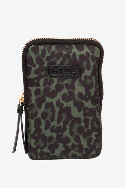 Green Leopard Crossbody Phone Bag
