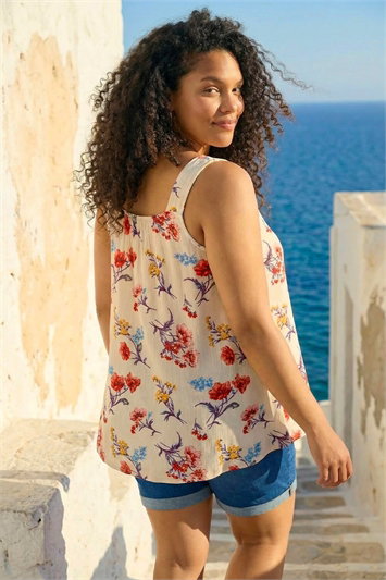 Curve Ditsy Floral V-Neck Top 20250006