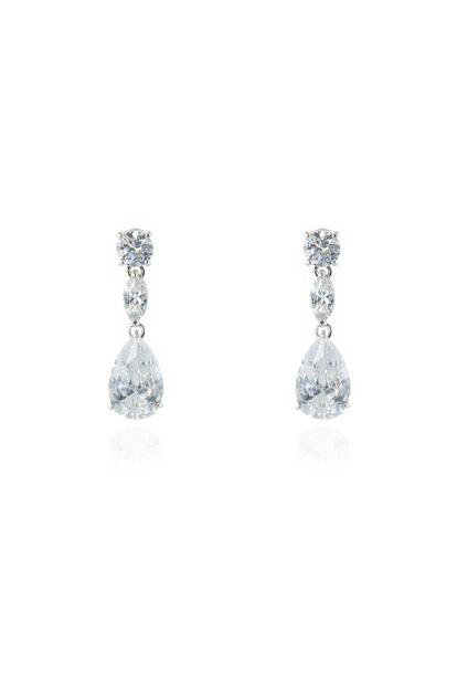 Metallic Cachet London Maxine Silver Drop Earrings