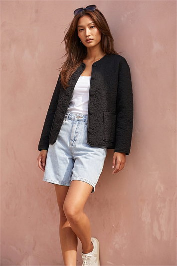 Patterned Pocket Edge Jacket 15051308