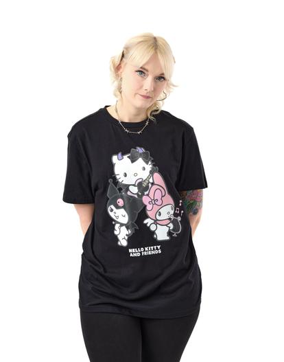 Black Hello Kitty Rock Life Small T-Shirt