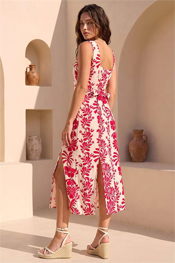 Petite Button Front Midi Dress 14777678