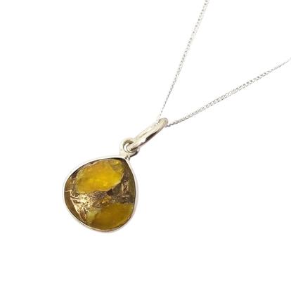 Metallic Citrine November Birthstone Sterling Silver Necklace