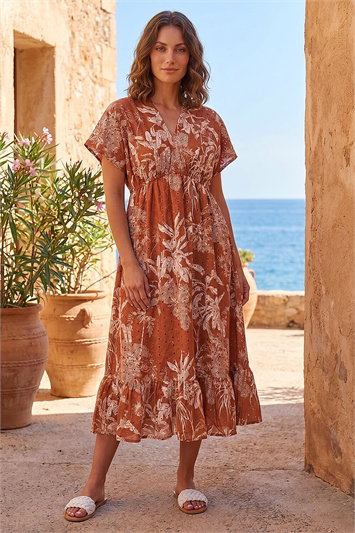 Petite Boho Broderie Dress 14951081