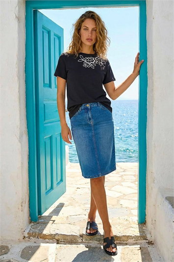 Embroidered Stretch T-Shirt 19429008