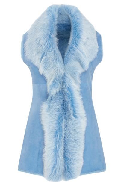 Black Toscana Sheepskin Long Gilet-Sorocaba