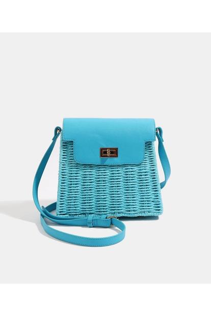 Multi Ollie - Petite Artisan Crossbody Bag - Pale Turquoise