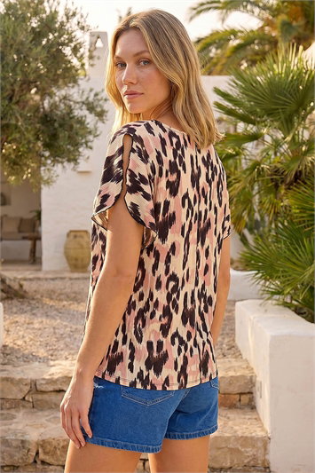 Animal Print Seam Front Top 19495672