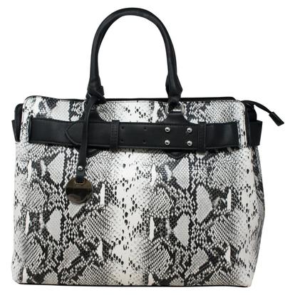 Black Snake Skin Tote Bag
