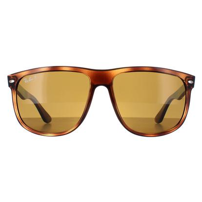 Brown Rectangle Tortoise Brown Polarized 4147 Sunglasses