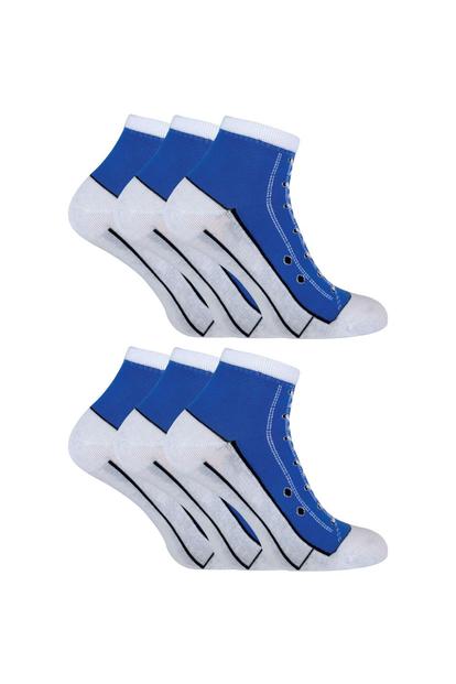 Black 6 Pairs Sneaker Socks That Look Like Shoes