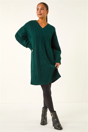 Petite Cable Knit Shift Dress 14812528