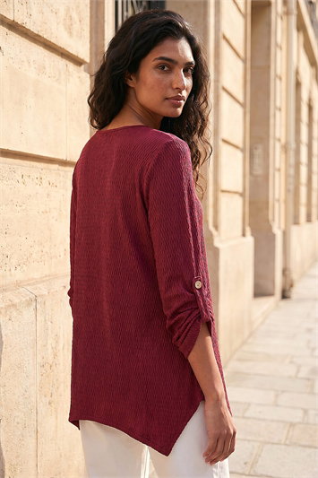 Textured Stretch Tunic Top 19525115