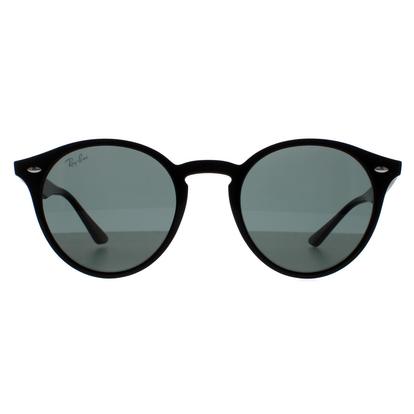 Black Round Black Green Sunglasses