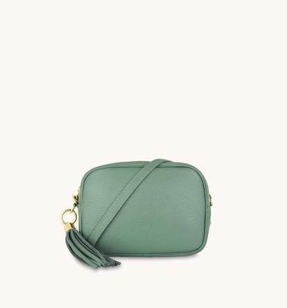 Multi The Tassel Pistachio Leather Crossbody Bag