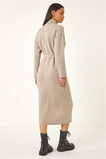 Dusk Belted Knit Midi Dress 14786059