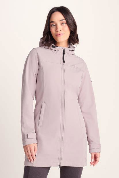 Pink Keld Long Shower Resistant Hooded Jacket