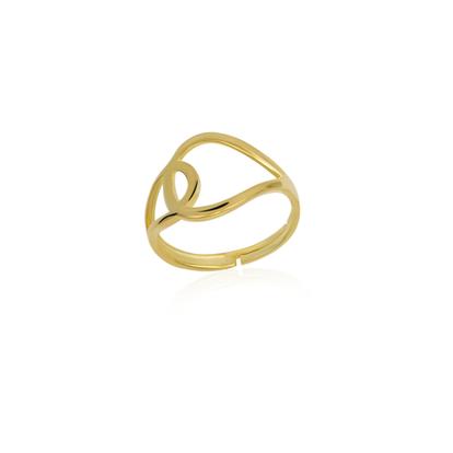 Metallic Intercepting Circles Sterling Silver Statement Signature Ring