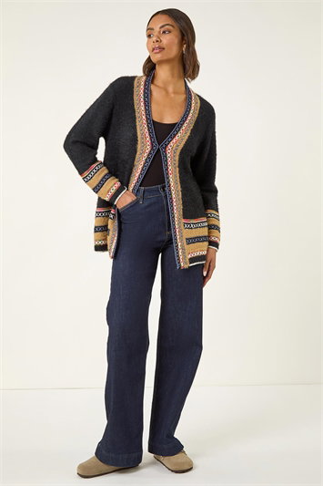 Cross Stitch Detail Knit Cardigan 16221208