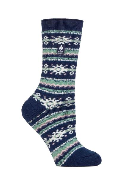 Purple Lightweight Nordic Thermal Socks For Wo - Winter Comfort