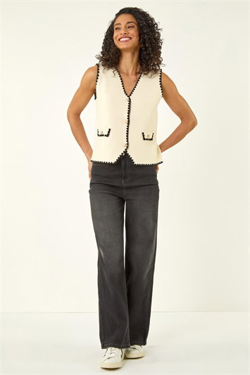 Dusk Contrast Knit Waistcoat 16334938
