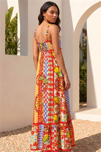 Patchwork Ric Rac Maxi Dress 14901378